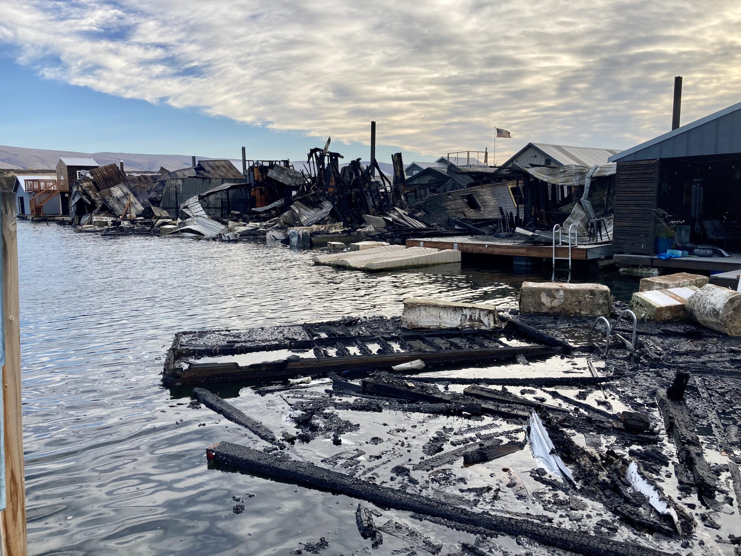 Dalles Marina Fire Damage